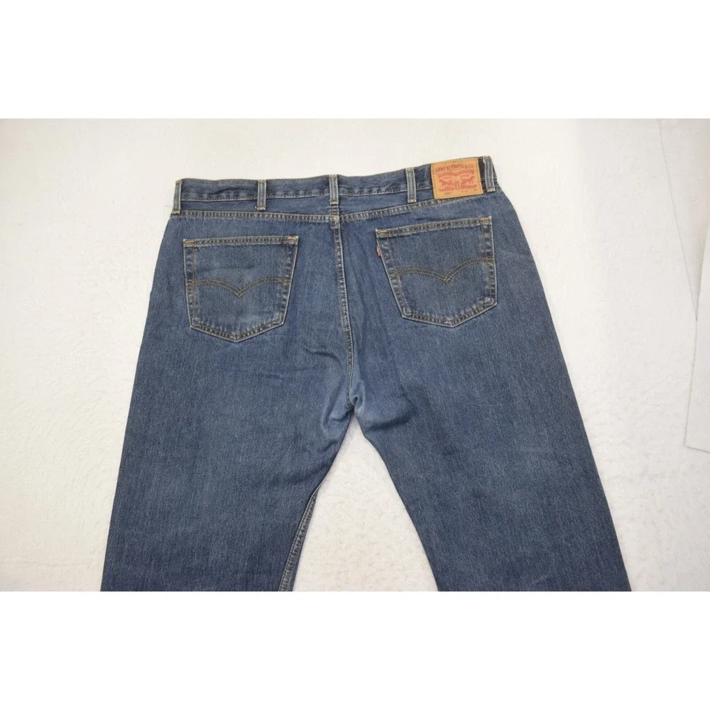 Levi's 505 Regular Fit Straight Leg Denim Blue Jeans Mens Size 42‎ x 30